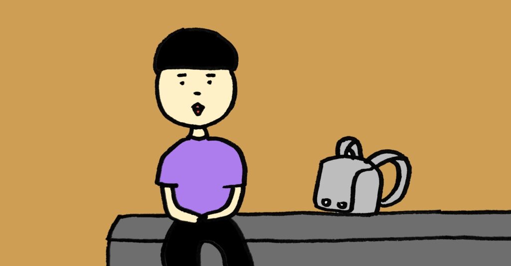 つまらなそうな真顔